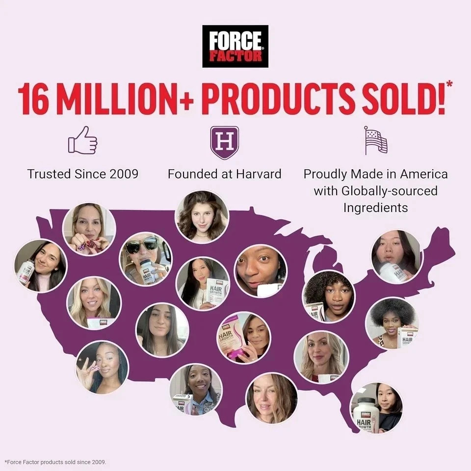 Force Factor Hair Growth Accelerator Soft Chews, Hair Growth Vitamins For Women