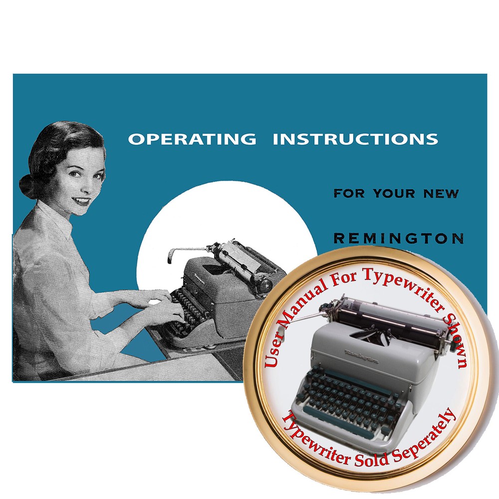 Remington Super Riter Typewriter User Instruction Manual