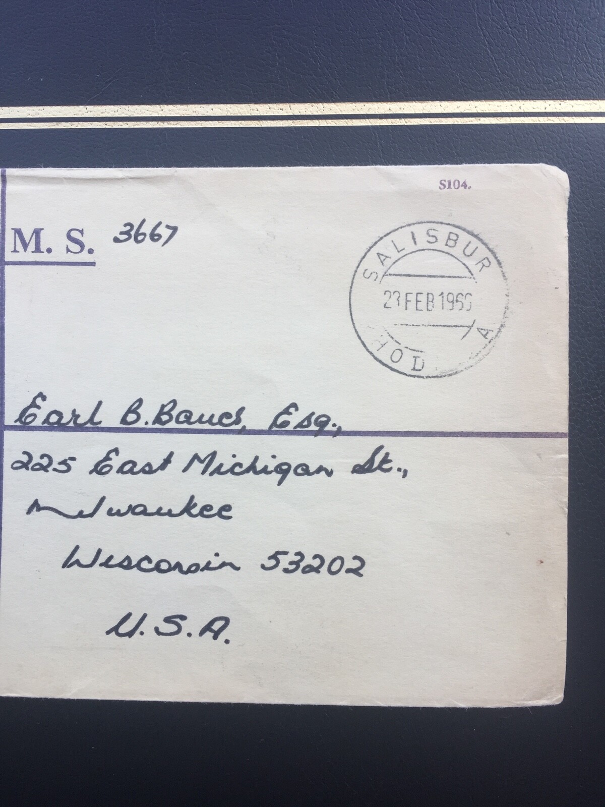 Rhodesia 1966 Post-UDI Registered OHMS Cover - Salisbury to USA - Official Mail