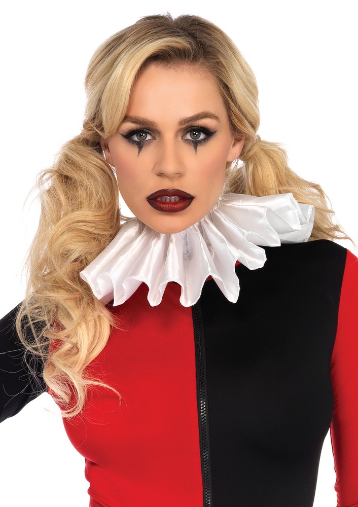 Leg Avenue Satin pleated ruffle collar
