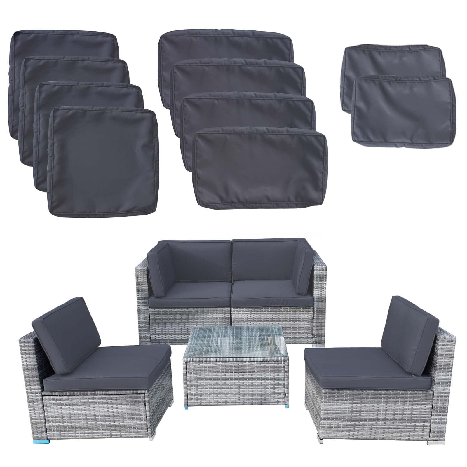 10X Outdoor Patio Furniture Cushion Cover Set Replacement Covers Slipcover