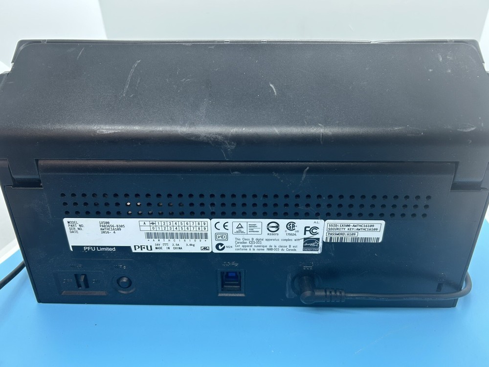Fujitsu ScanSnap iX500 Color Image Document Scanner.