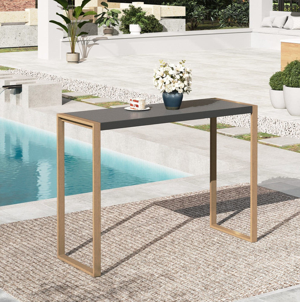 40'' Patio Bar Table Outdoor Bar Height Table Counter Height Table Rectangular