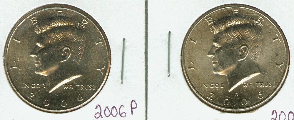 2006 P&D Kennedy Half Dollars Uncirculated BU NIFC