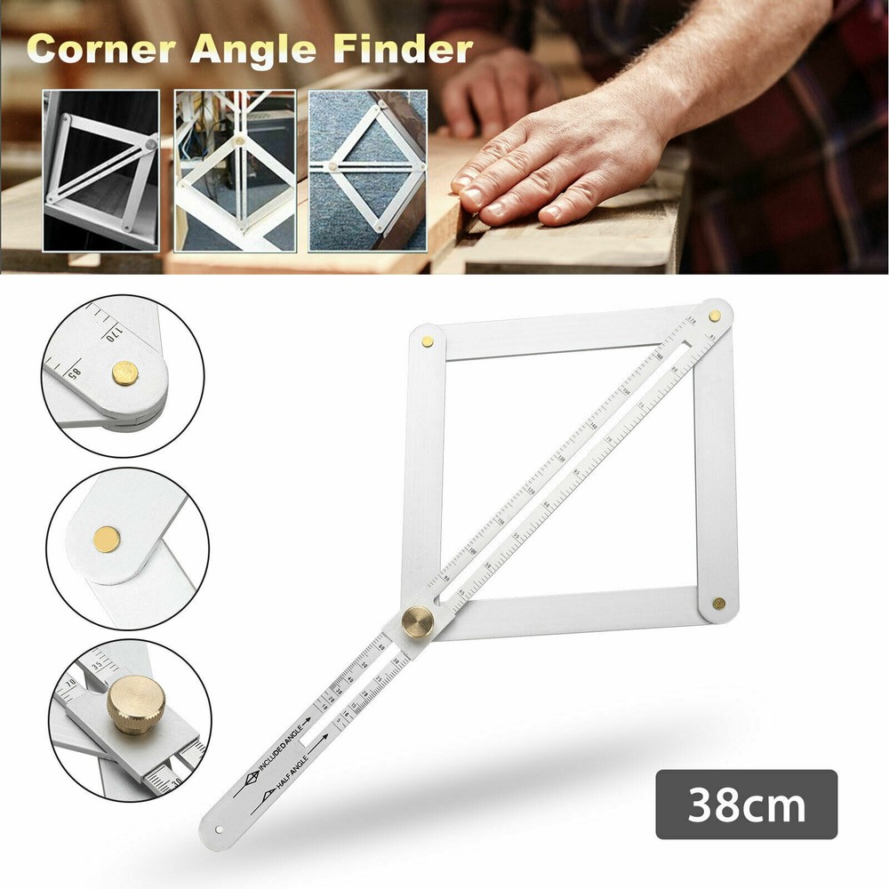Protractor Square Corner Angle Finder Ceiling Artifact Tool Aluminum Alloy Ruler