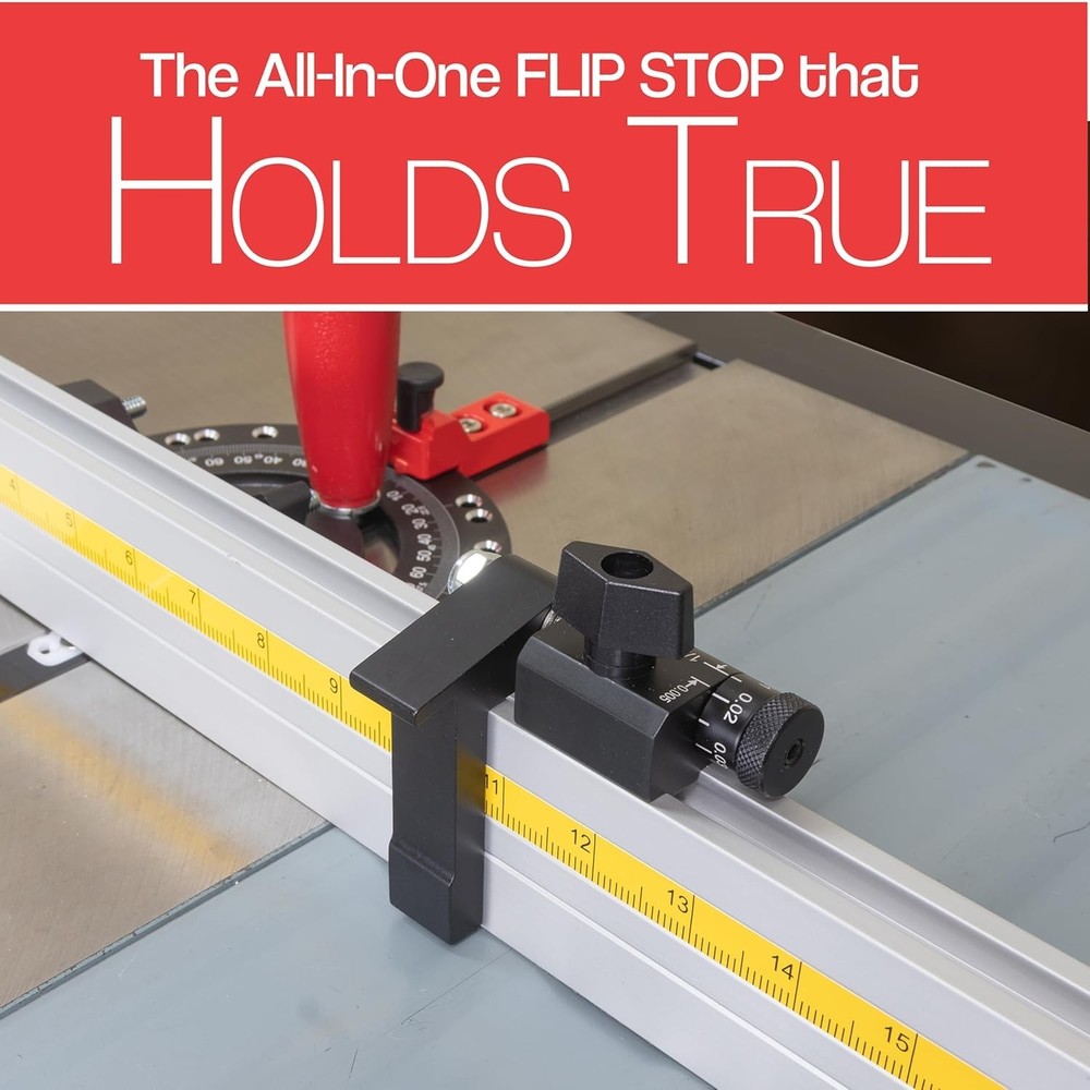 Fulton Precision Miter Gauge Micro Adjust Flip Stop Upgrade