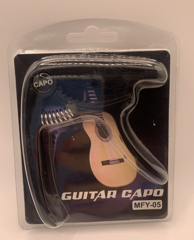 Guitar Capo, Black, For 6 String Guitar, Ukulele, Instruments, New In Plastic