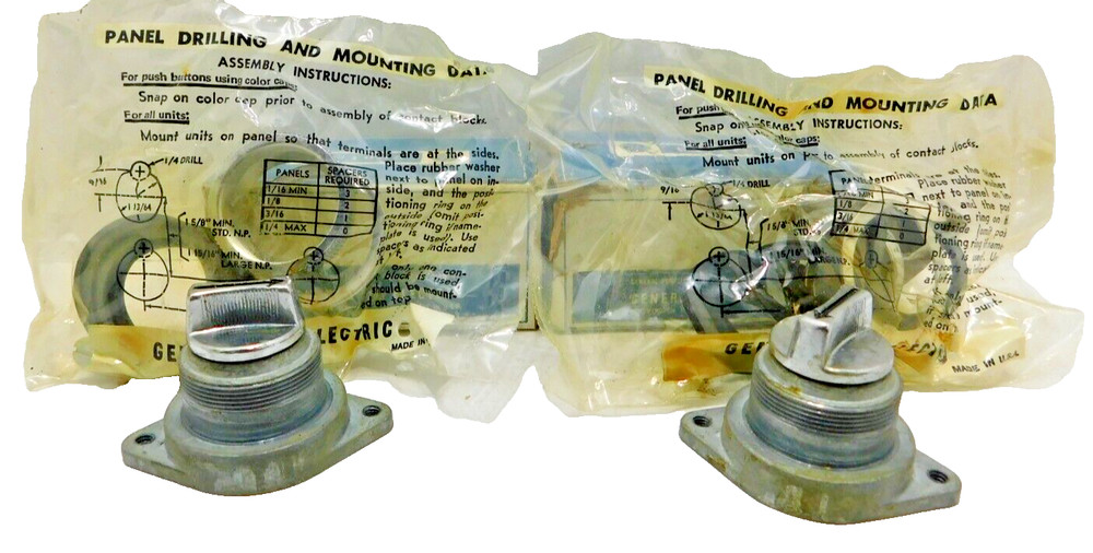 Lot of 2 GE CR294 Selector Switch Assembly Kit