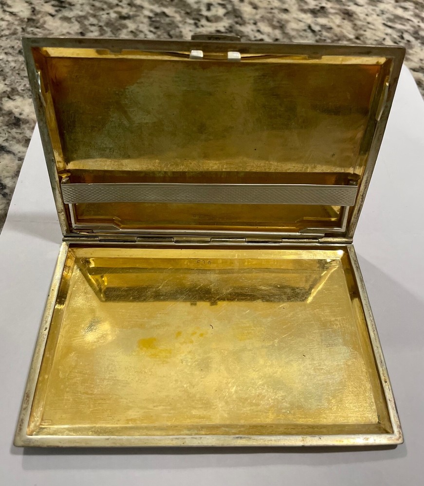 Vintage Antique Sterling Silver Cigarette Case