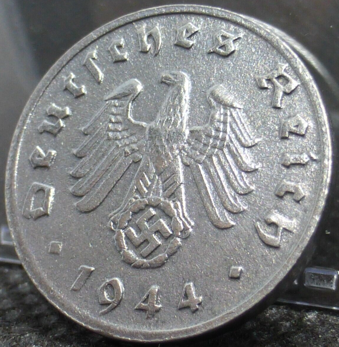 Nazi Germany WW2 Coin - 1 Reichspfennig Genuine Old Third Reich Rare Zinc Issue