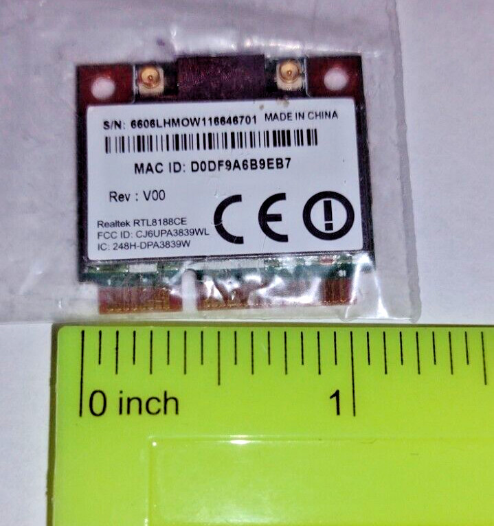 MODEM CARD MAC: DODF9A6B9EB7  S/N: 6606LHMOW116646701