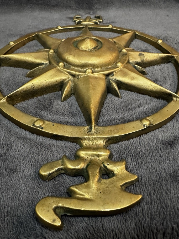 Vintage Nautical North South East West Wall Decor Solid Brass Compass