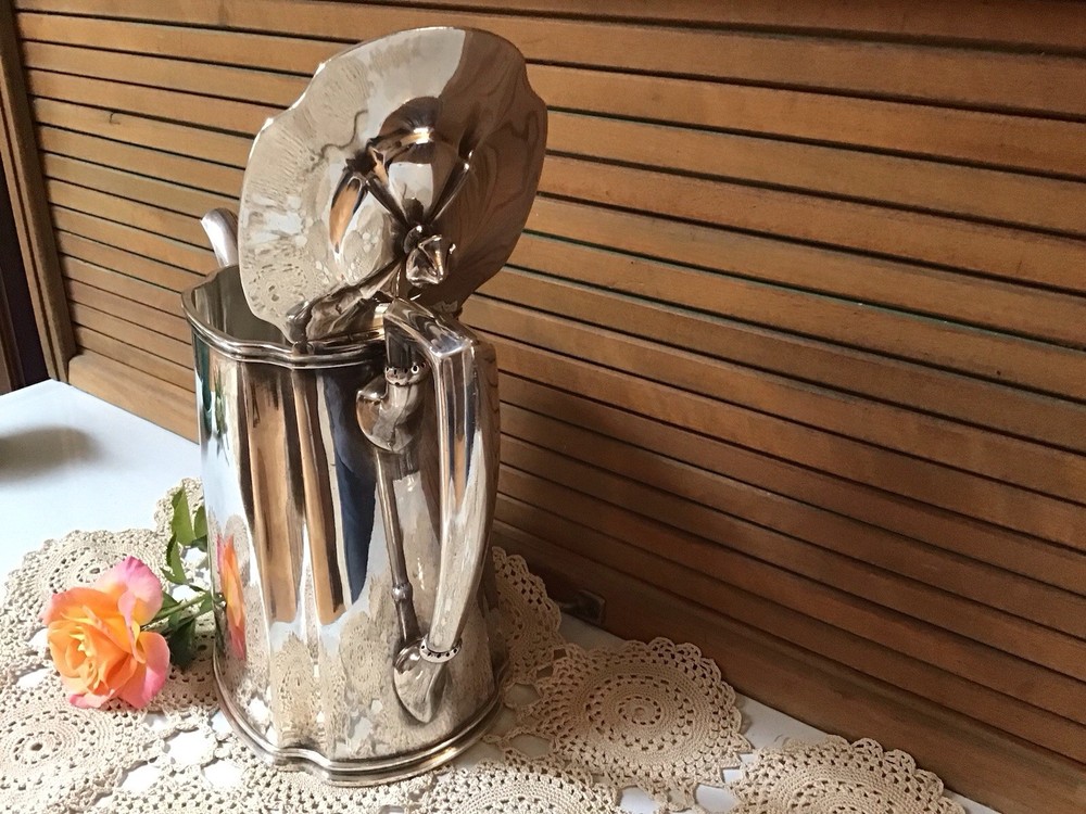 VTG Reed & Barton LARGE Hotel Silver Soldered Coffee Pot