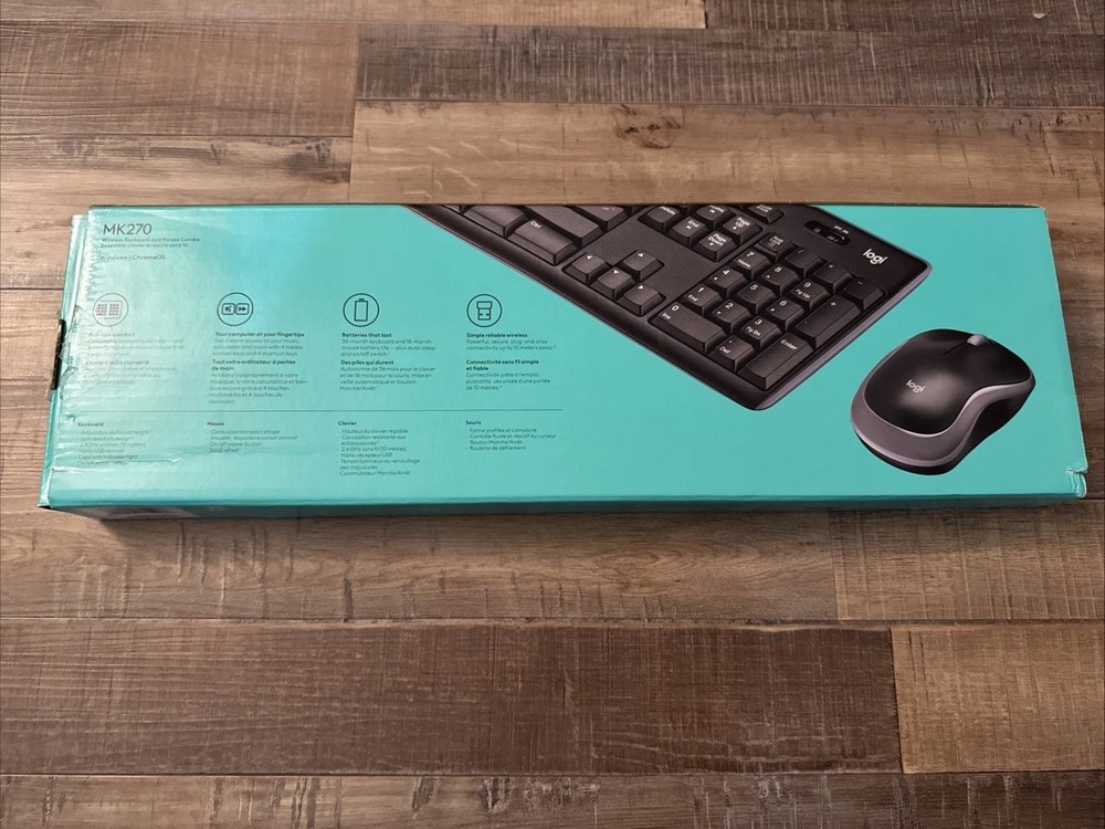 Logitech MK270 Wireless Combo Keyboard & Mouse USB Black 920004536