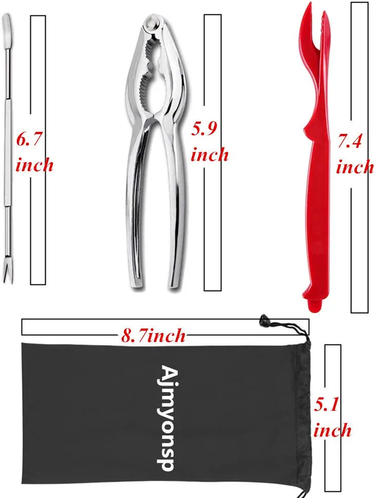 Seafood Tools Crab Crackers Nut Cracker Forks Set Opener Shellfish Lobster Leg