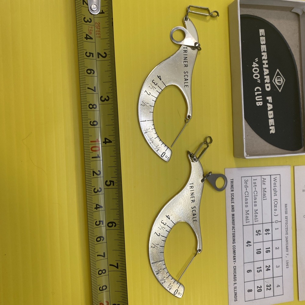 Vintage Triner Postal Float Weight Scales Two Included