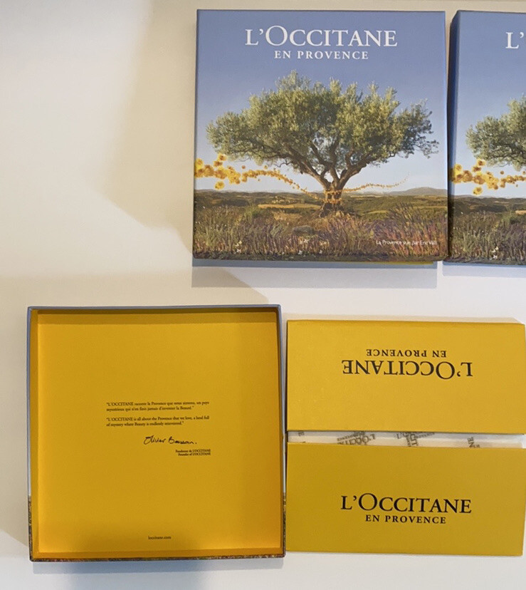 L'Occitane 1 Empty gift box wrapping kit NEW Classic Tree Design