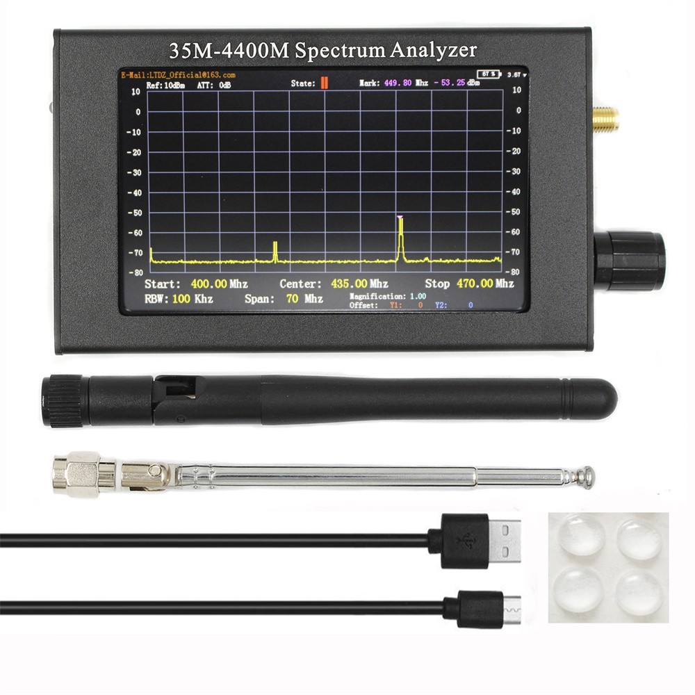 35M-4400MHz Spectrum Analyzer 4.3''LCD Screen Professional Handheld Measurement