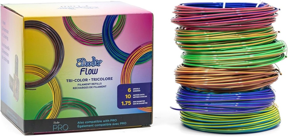 3D Printing Pen Bundle with 6 PLA Filament Spools & Stencil Book for Creativity