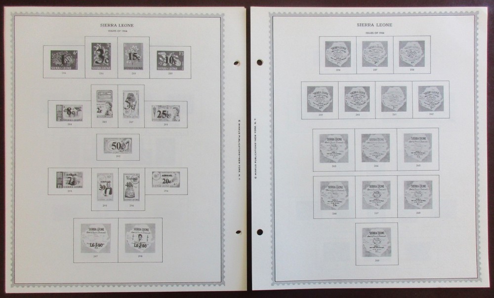 Sierra Leone : Clean Set of Unused Minkus Supreme Global Pages to 1968