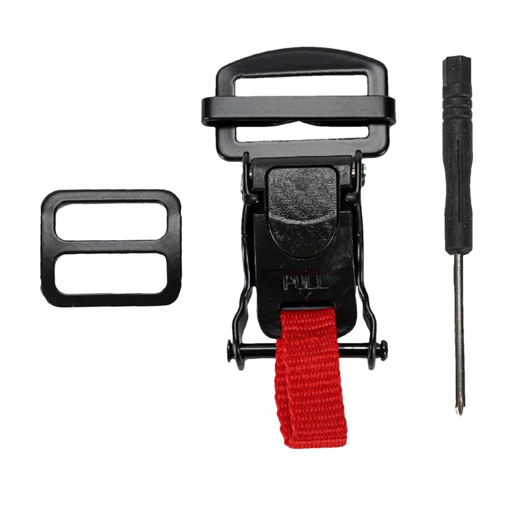 Motorcycle Helmet Quick Release Buckle Kit Ratcheted Chin Strap Adapter