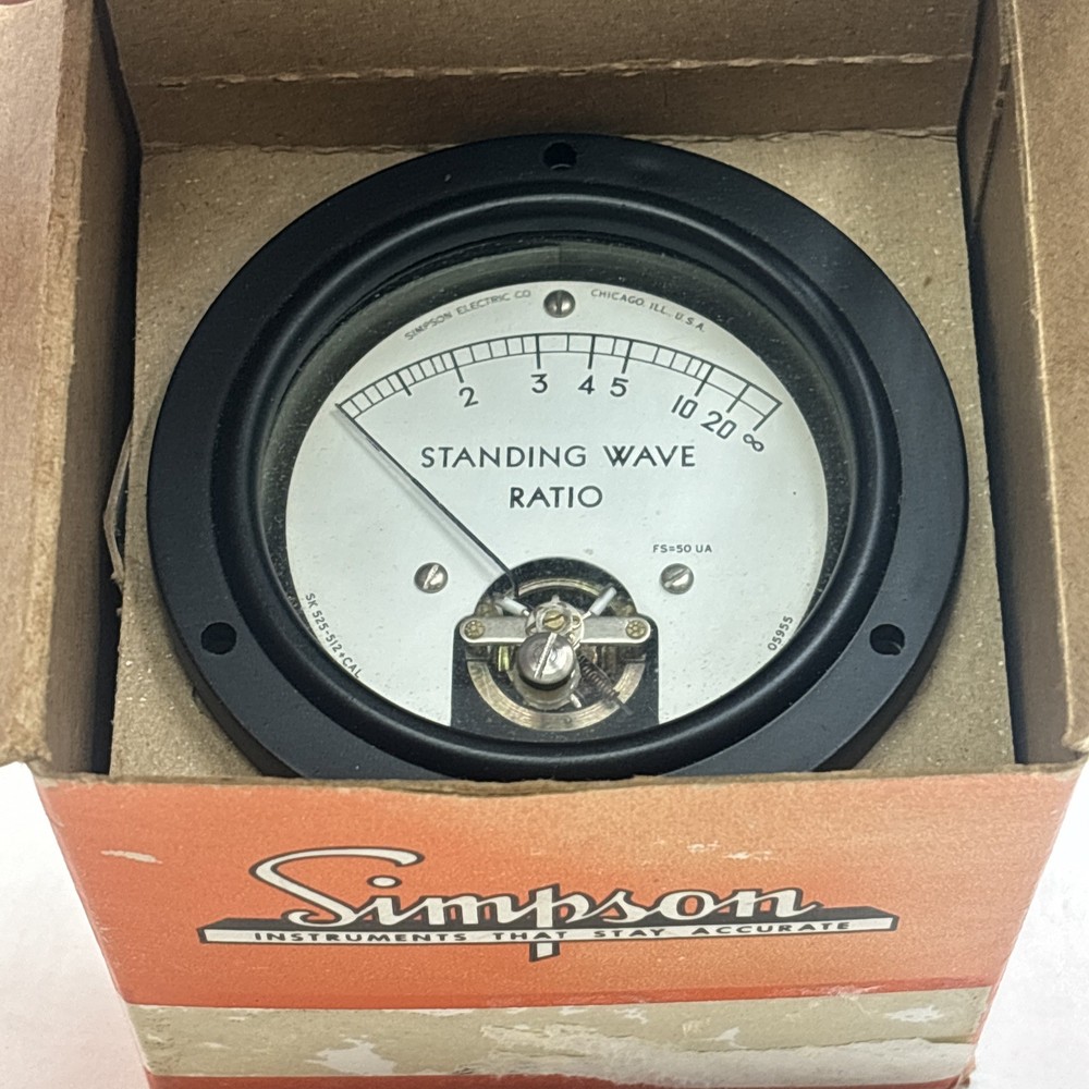 Vintage Simpson Standing Wave Ratio Gauge 05955 New In Box