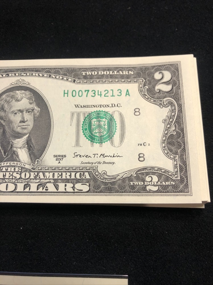 NEW 2017A $2 Dollar Bill Note (ST LOUIS “ H “ ) Uncirculated From A Pack