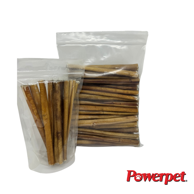 Powerpet- All Natural Bully Sticks Steer "Thin" 6inch-BRC CERTIFIED