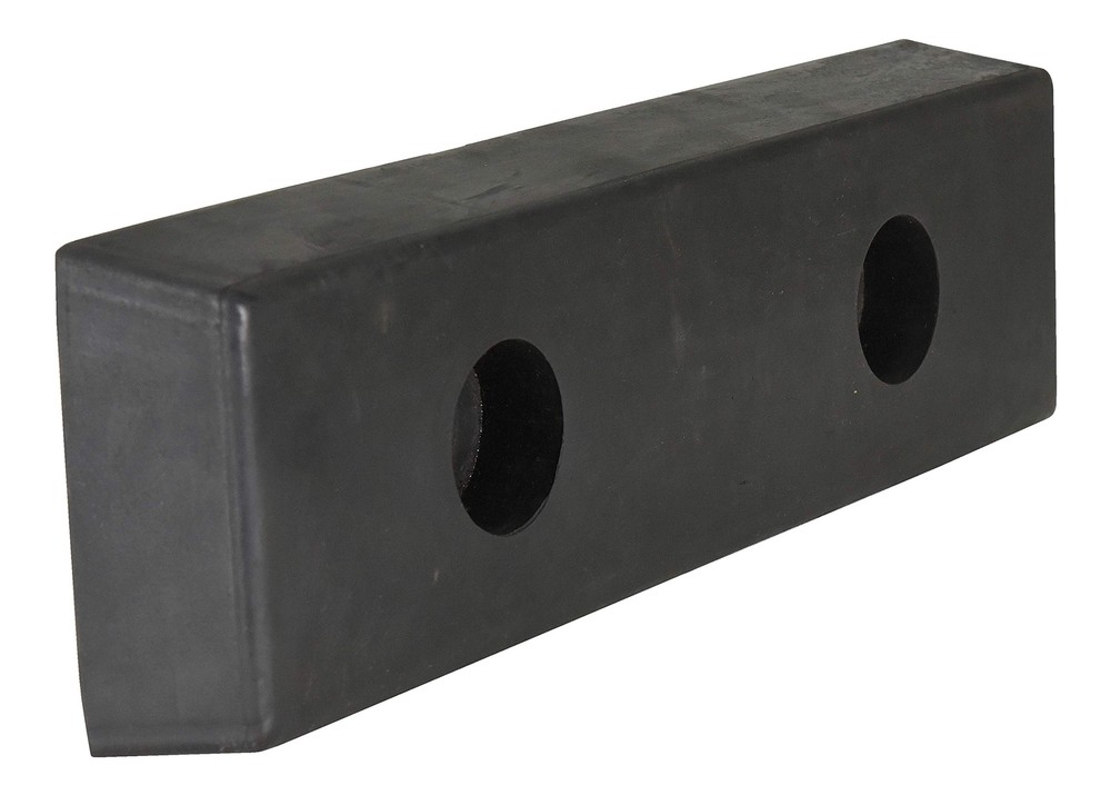 Vestil B-516 Rubber Molded Dock Bumper Rectangular Black 16" Length 5" Width