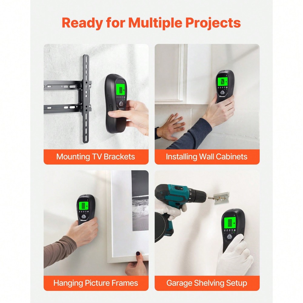 Stud Finder Wall Scanner,5 In 1, Electronic Wall Stud Detector With Smart Sensor