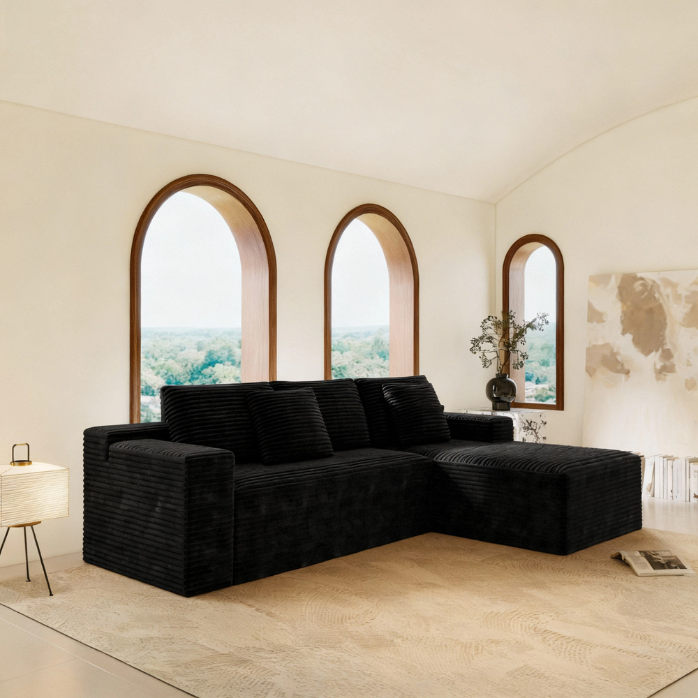 104.3*68.9"Modular sectional sofa seat,Upholstered compressed couch 2PC
