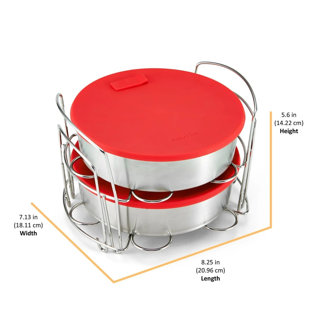 Instant Pot 8pc Cook/Bake Set: Pans, Racks, Lids, Divider, Removable Base