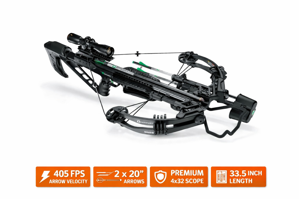 CenterPoint C0001 Archery Dagger 405 Compound Crossbow with Scope & Accessories