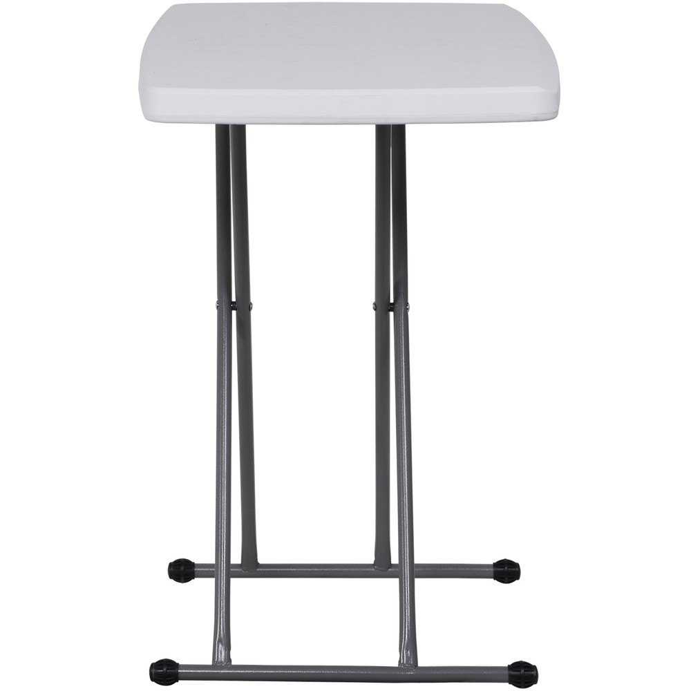 30" Folding Table Rectangular Adjustable Height TV Tray Laptop for Home Office