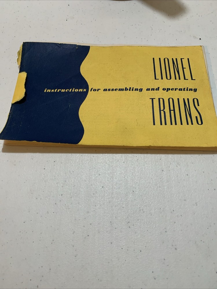 LIONEL POST WAR 1952 OPERATING INSTRUCTIONS BOOKLET COMPLETE