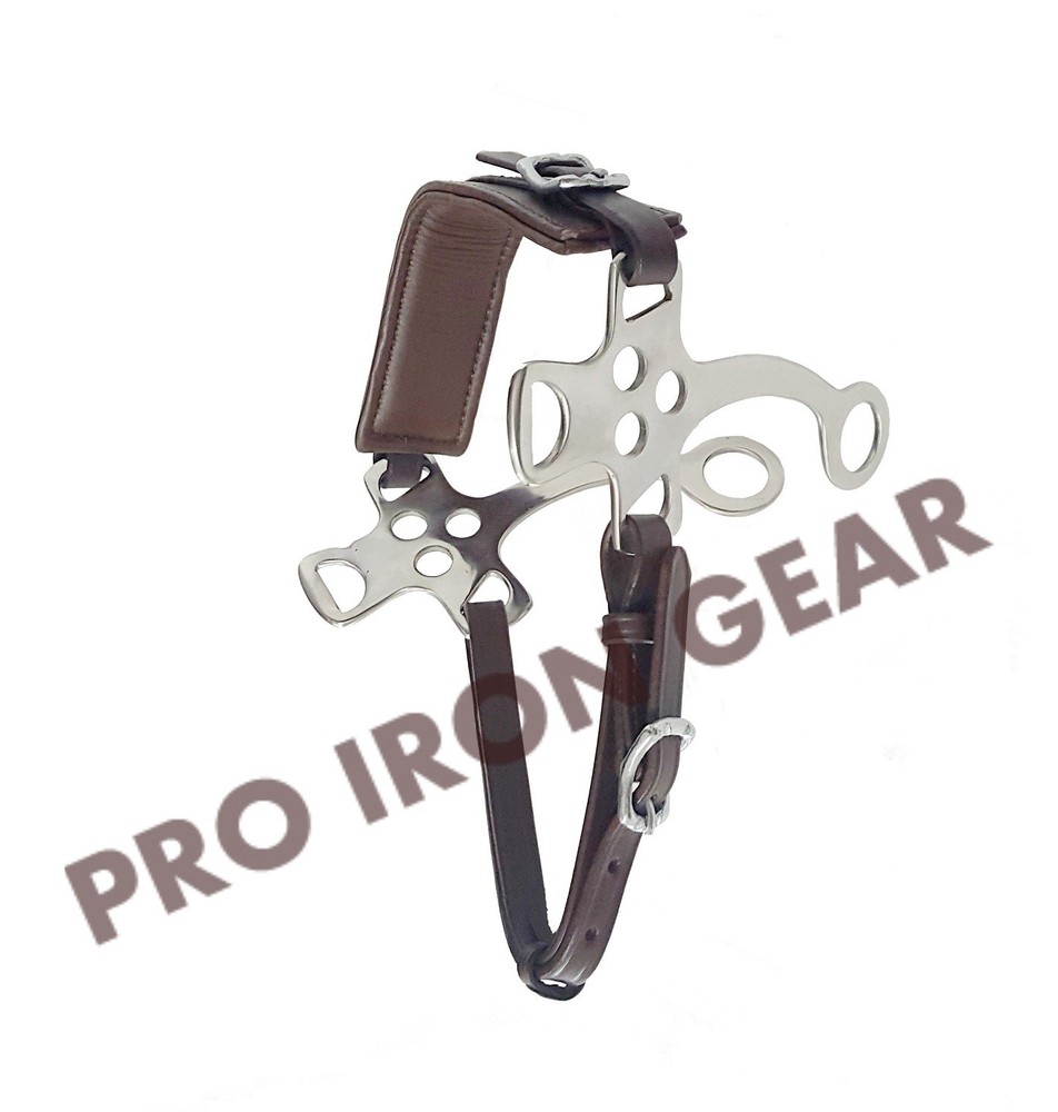 Hackamore Bitless Horse Bit English Western Adjustable Leather Brown