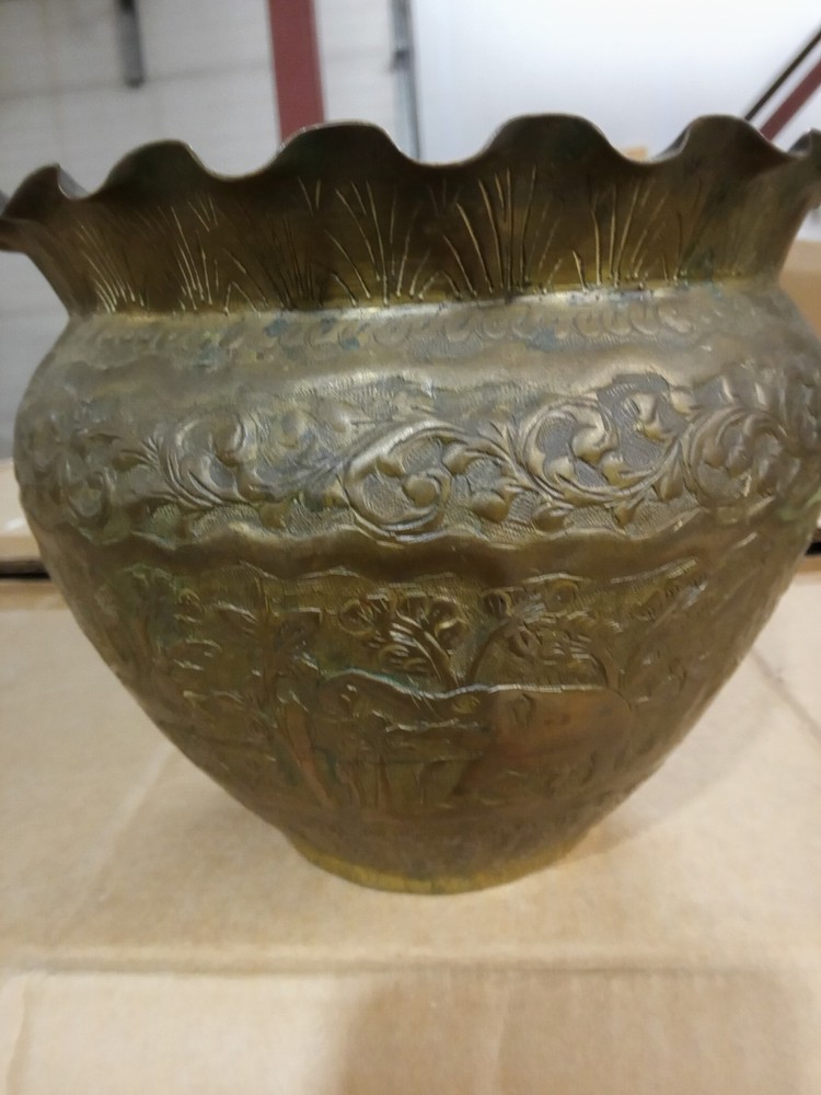 Antique Middle Eastern Handmade Indian Brass Pottery