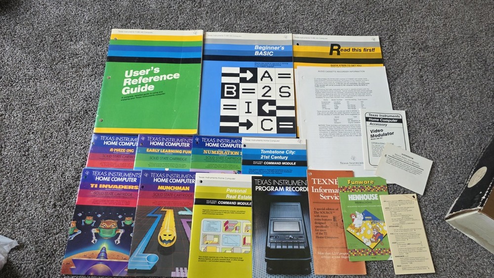 TI-99/4A Texas Instruments Computer Cartridges And Accessories - No Computer