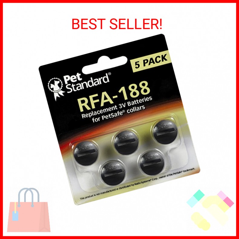 PetSafe Compatible RFA-188 Replacement Batteries (5-Pack)