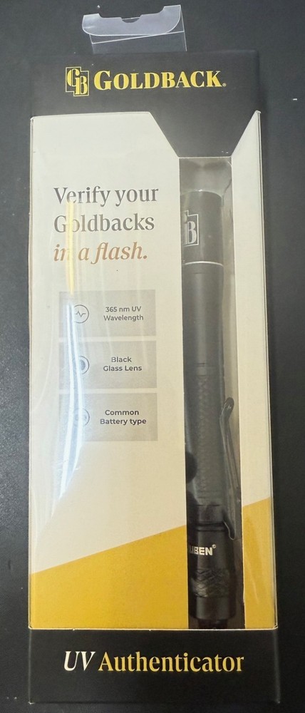 Official Goldback UV Reactive Ink Authenticator Penlight