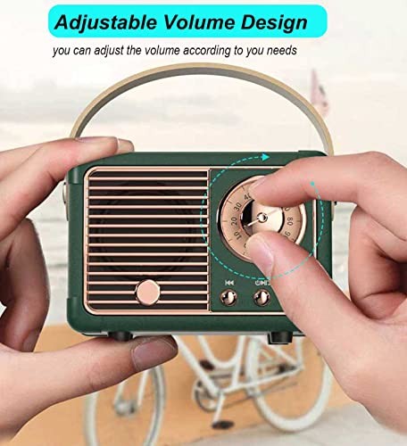 Retro Bluetooth Speaker, Vintage Decor, Mini Wireless Bluetooth Speaker, Green