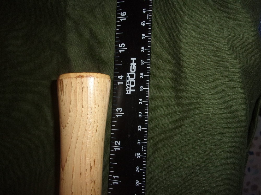 14 INCH BROWN SOLID WOOD TOOL REPLACEMENT HANDLE W/ 1 IN. RECTANGLE HEAD W/SLOT