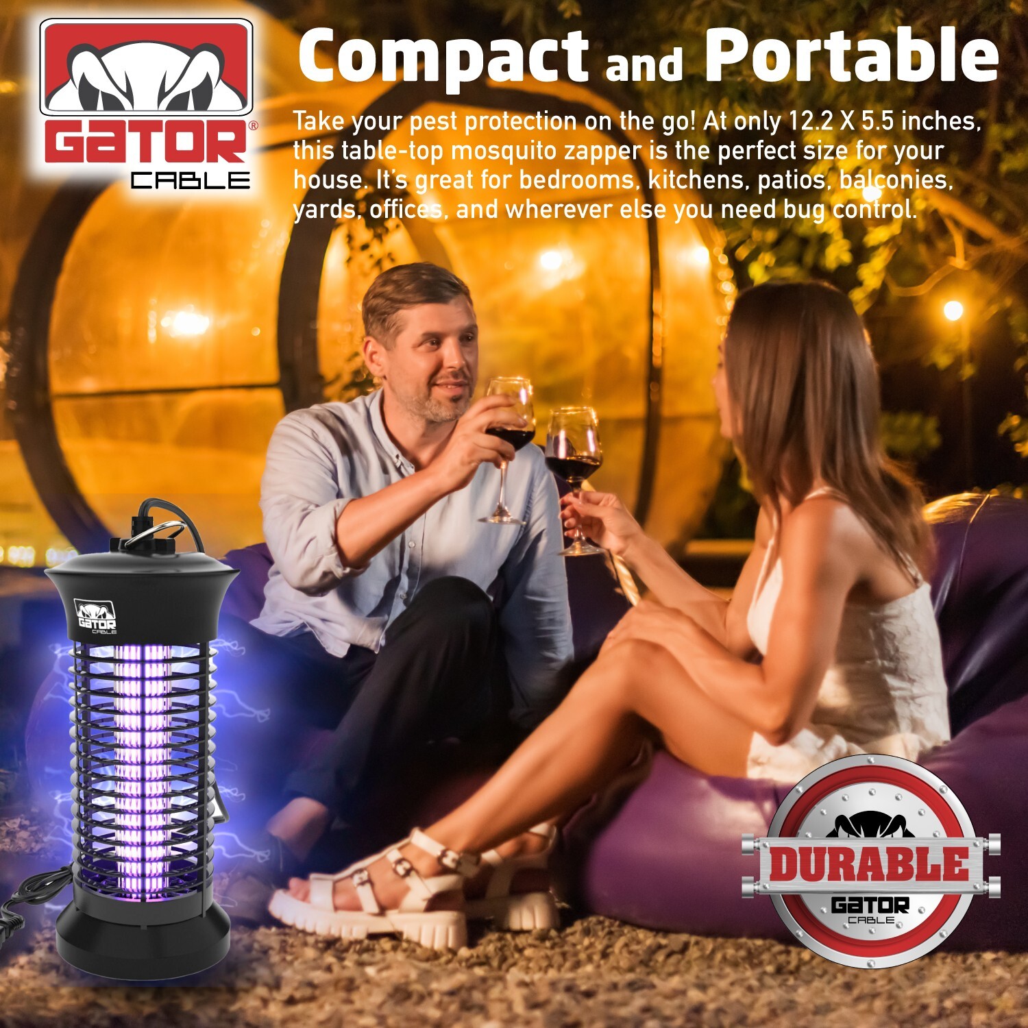 Electric Mosquito Insect Fly Bug Zapper Killer LED Light Trap Pest Control Lamp