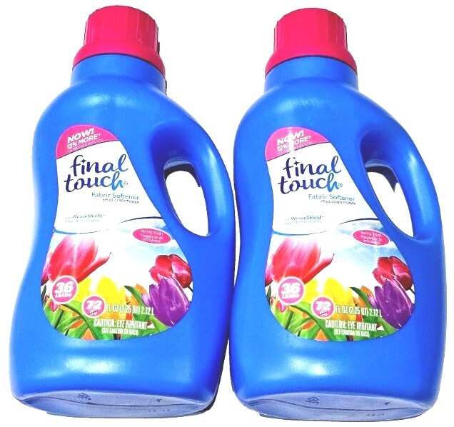 2 Final Touch Spring Fresh Liquid Fabric Softener Plus Conditioner 72 oz Bottles