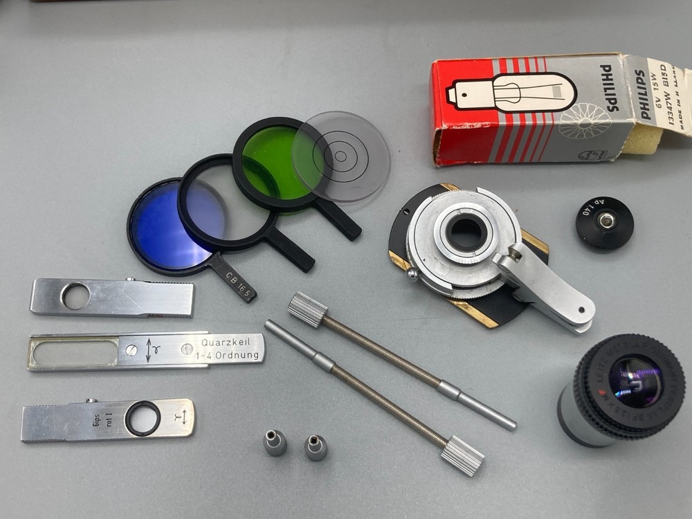 LEITZ WETZLAR Microscope Objectives kit with accessories - vintage and beautiful