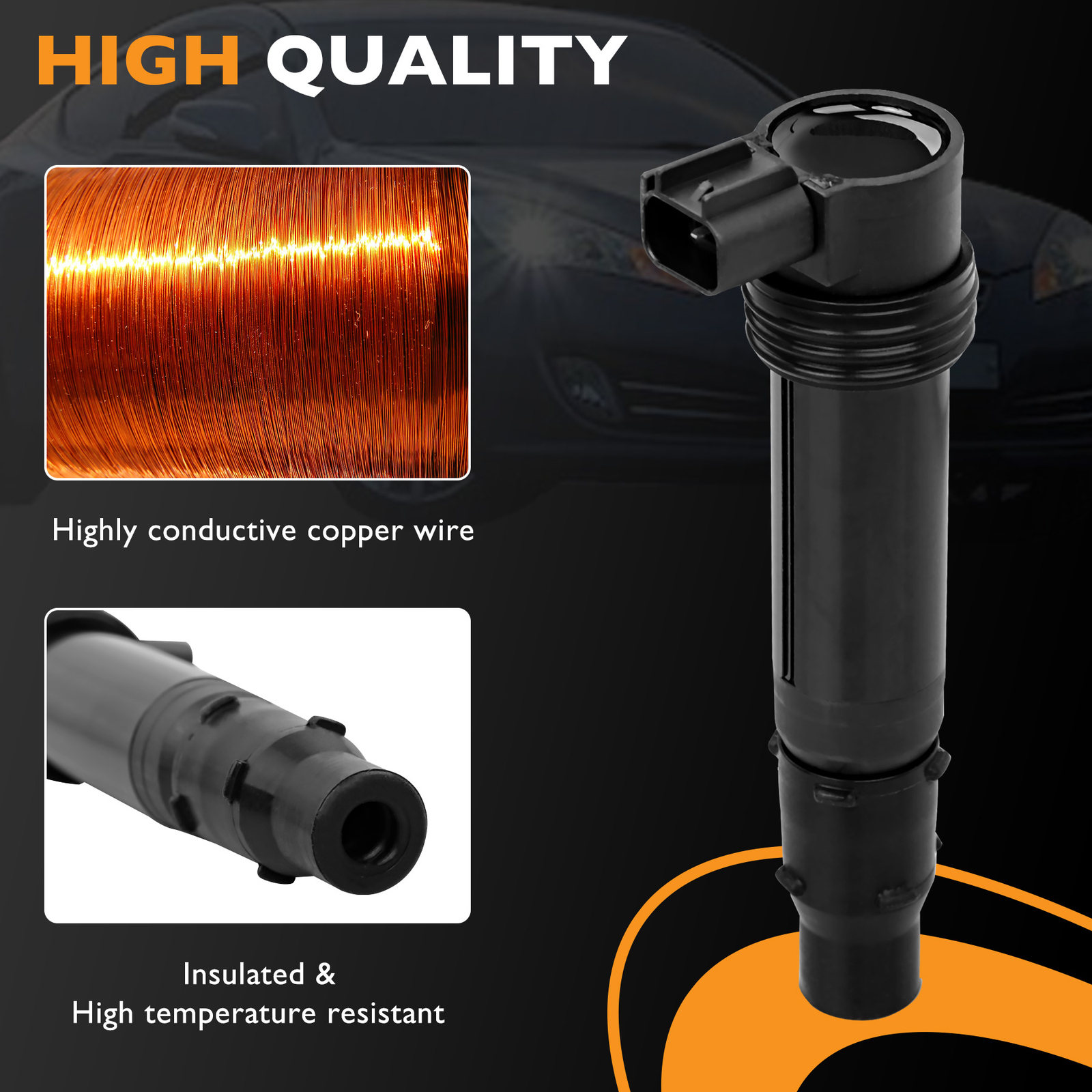 4x Ignition Coils Pack For 2003-18 Kawasaki Ninja ZX-6R ZX-6RR F6T570 21171-1282