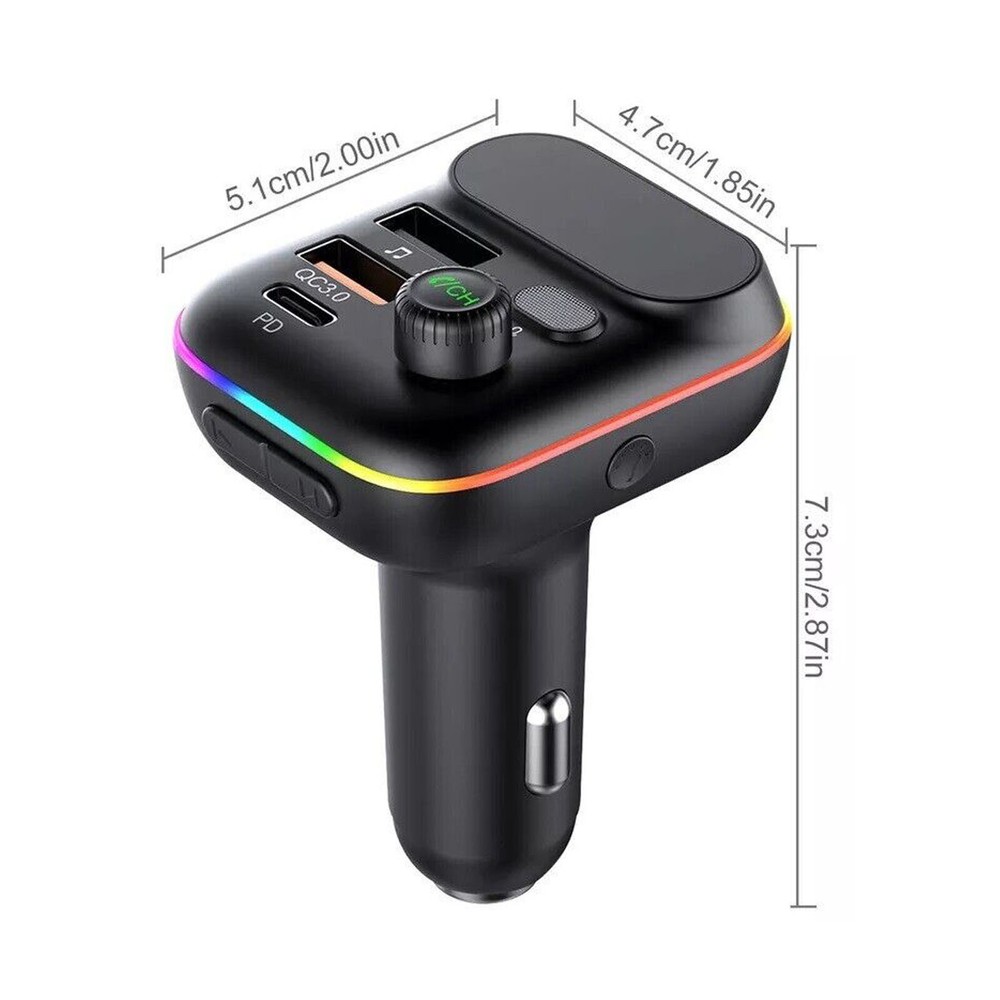 Bluetooth Car Adapter FM Transmitter USB AUX Radio Handsfree MP3 Music Player US