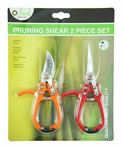 2 - pack Q-YARD Pruning Shear, Mini-Trimmer Extra Sharp Garden Hand Pruners,