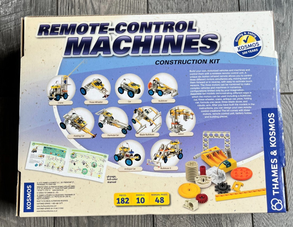 182 PC Thames & Kosmos Remote-Control Machines DLX Engineering KIT 20 Models New