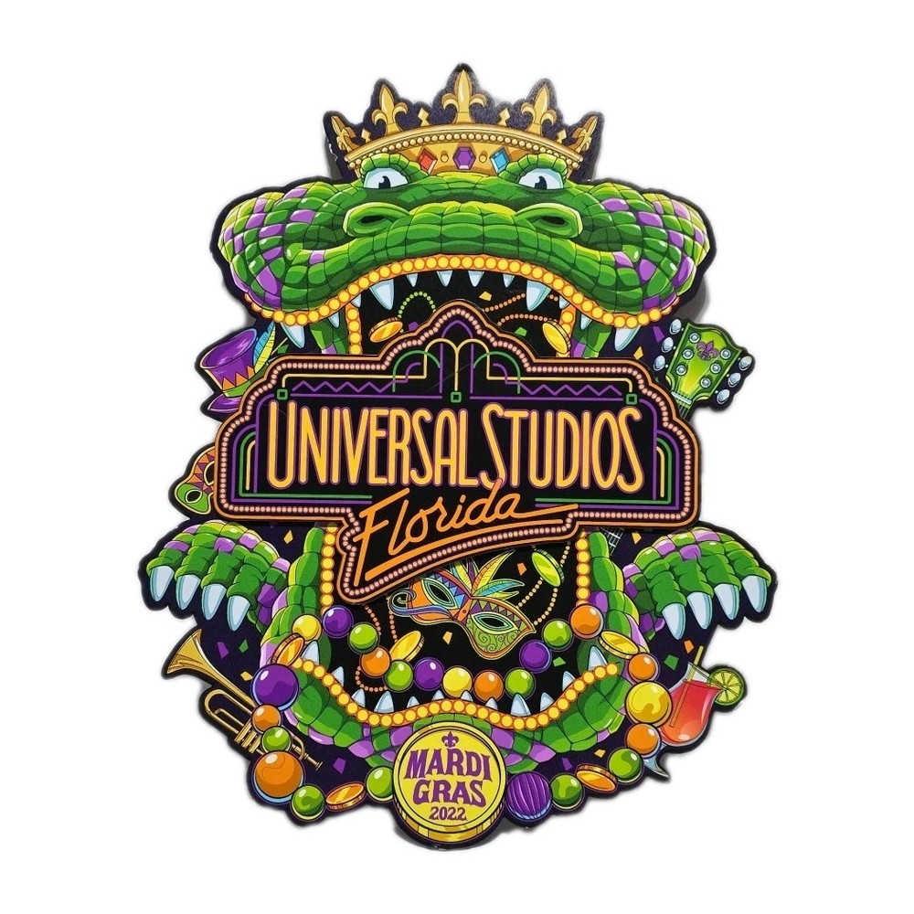 MARDI GRAS 2022 Universal Studios Theme Park PROP Sign KING GATOR!